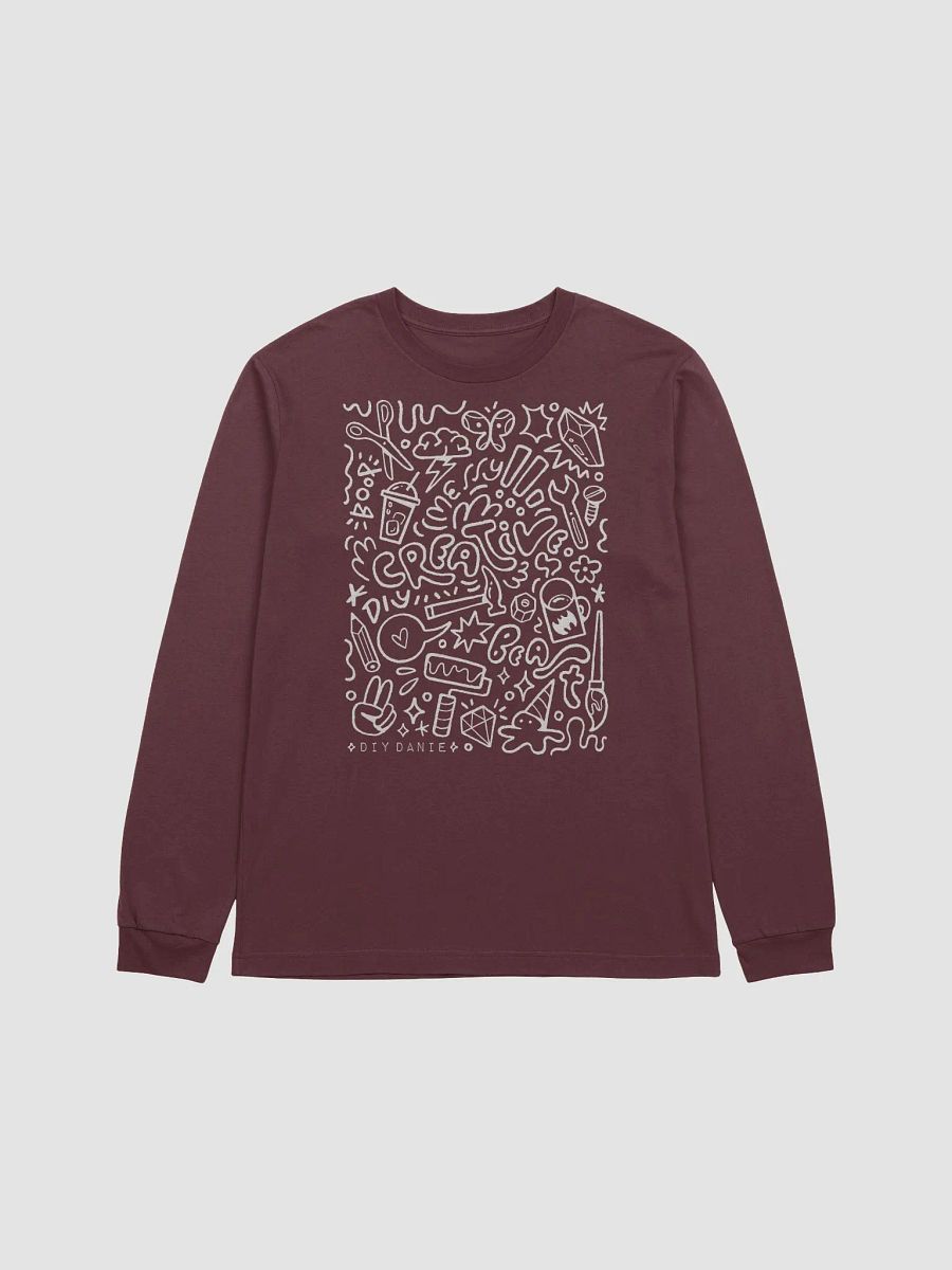 CREATIVE CHAOS LONG SLEEVE - White txt product image (6)