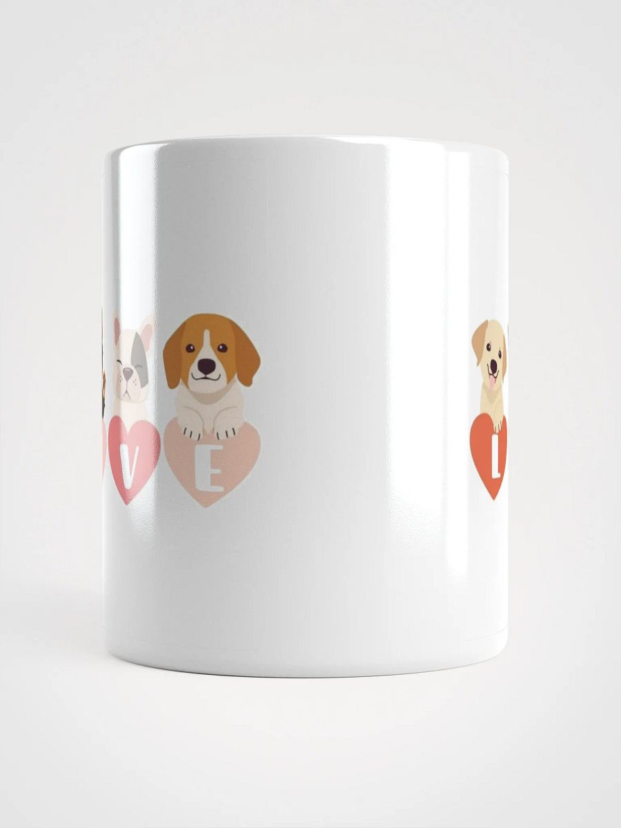 White Glossy Mug Cute Dogs product image (5)