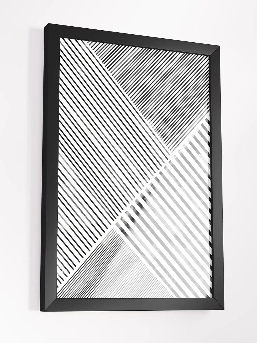 Geometric Fusion Framed Poster – Contemporary Abstract Wall Art | Dynamic Geometric Shapes | Premium Framed Décor for Modern Interiors product image (1)