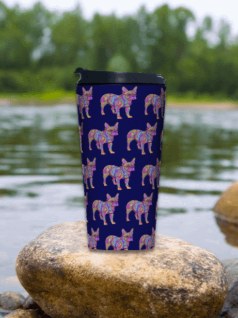 Groovy Frenchie #1 - Stainless Steel Travel Mug product image (2)