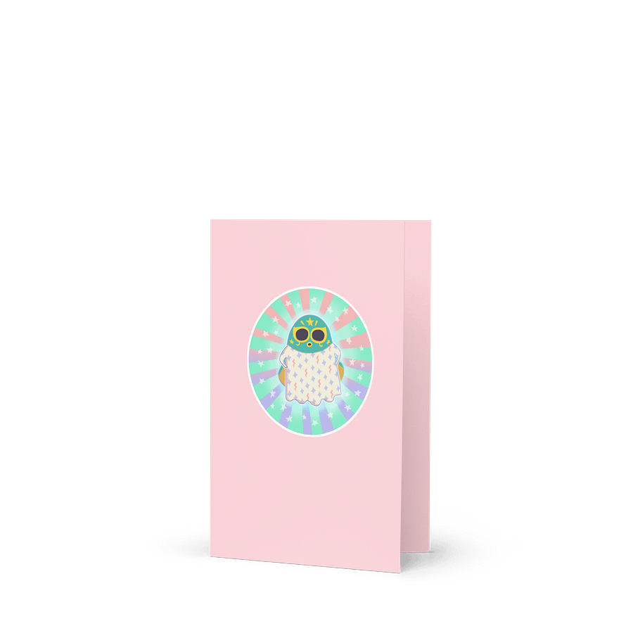 Pastel Little Ghost Luchador #2- Greeting Card product image (4)
