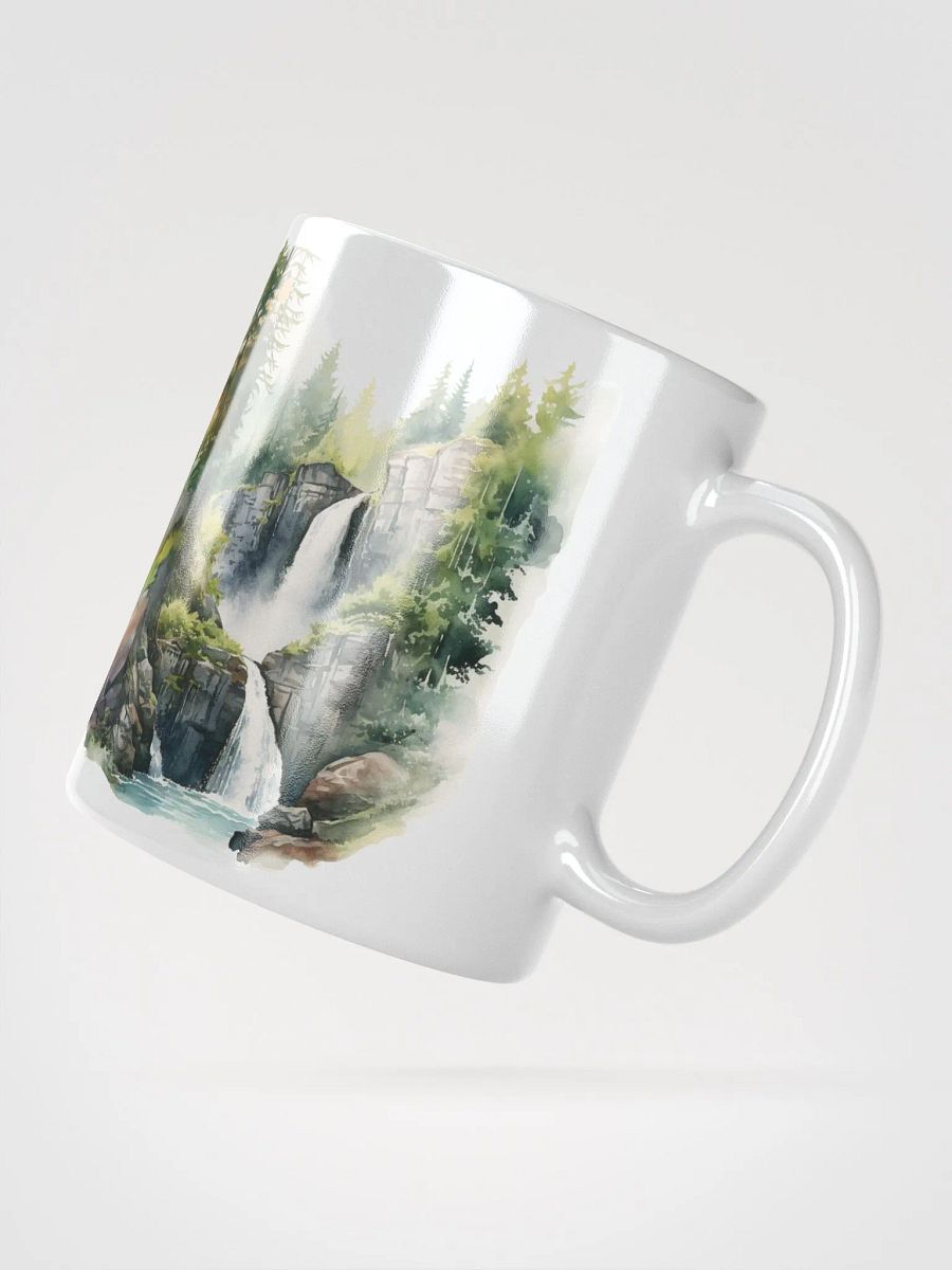 Serene Falls White Glossy Mug product image (5)