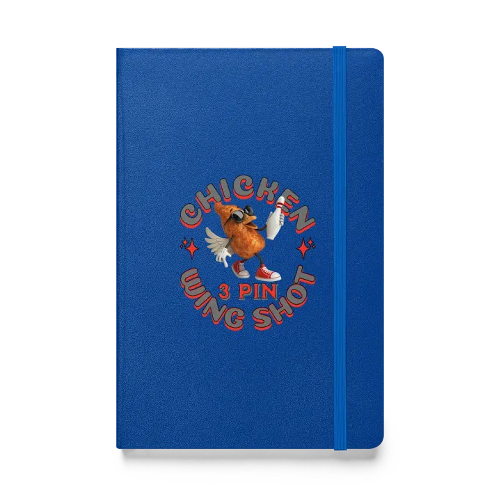 Chicken Wing Shot 3 Pin Bowling Fowl Fun Hardcover Notebook product image (1)