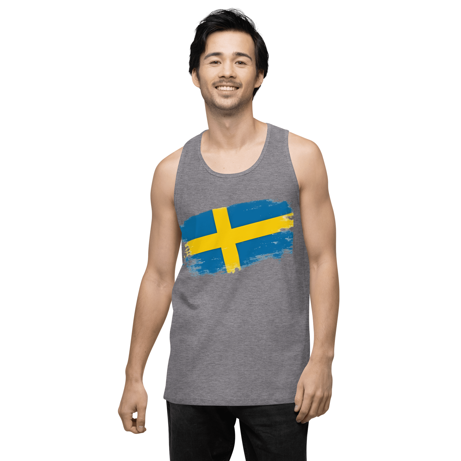 Men's Premium Tank Top Sweden Flag product image (2)