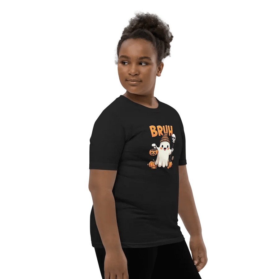 Spooky Ghost Bruh Halloween Youth T-Shirt product image (16)