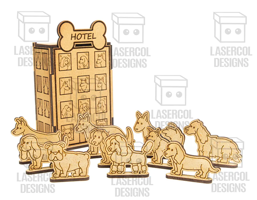 Dog Hotel Box Paint Kit DIY Cut Outs - Laser Cut Files product image (2)