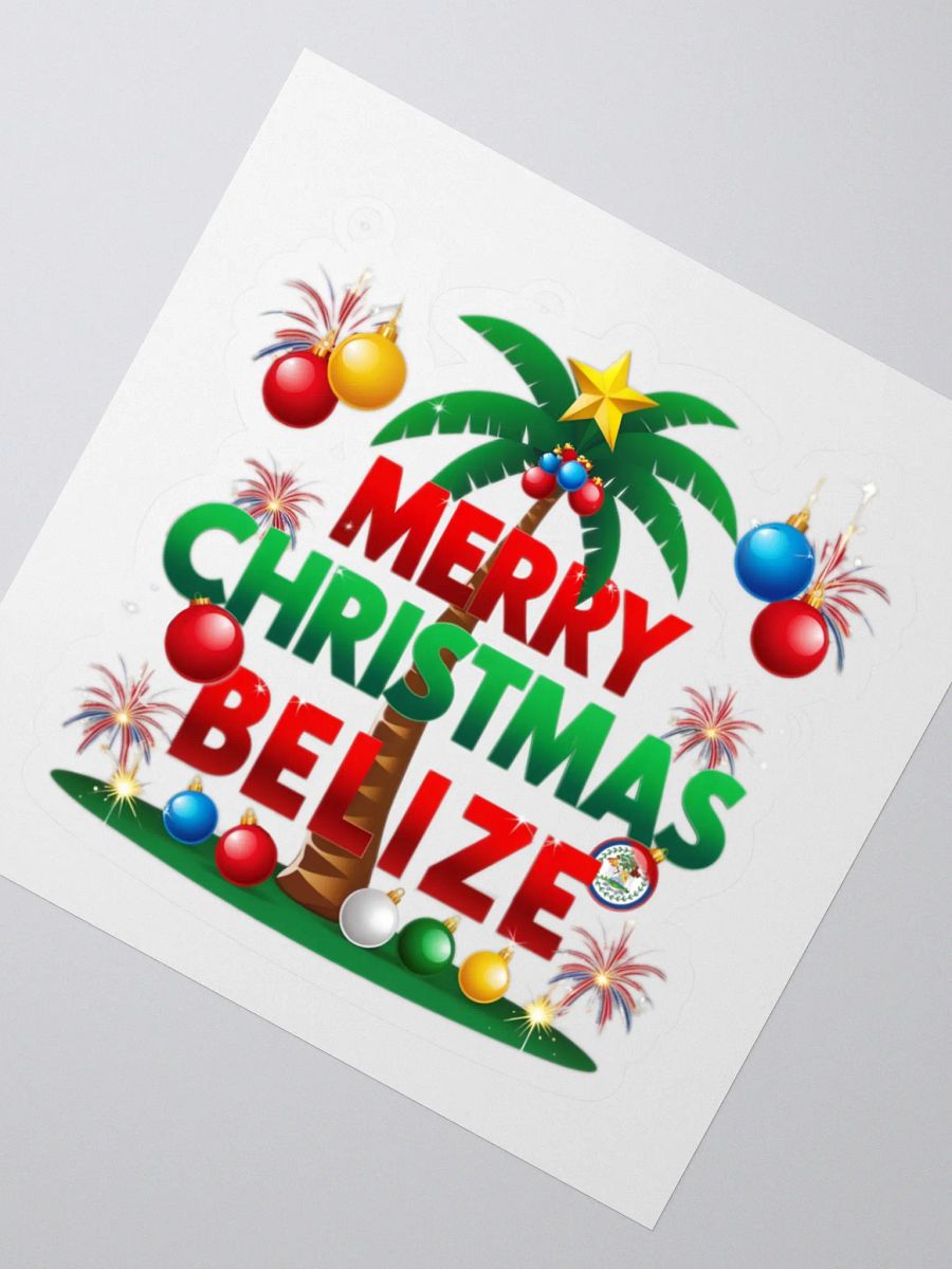 Tropical Belize Christmas Kiss Cut Stickers product image (2)
