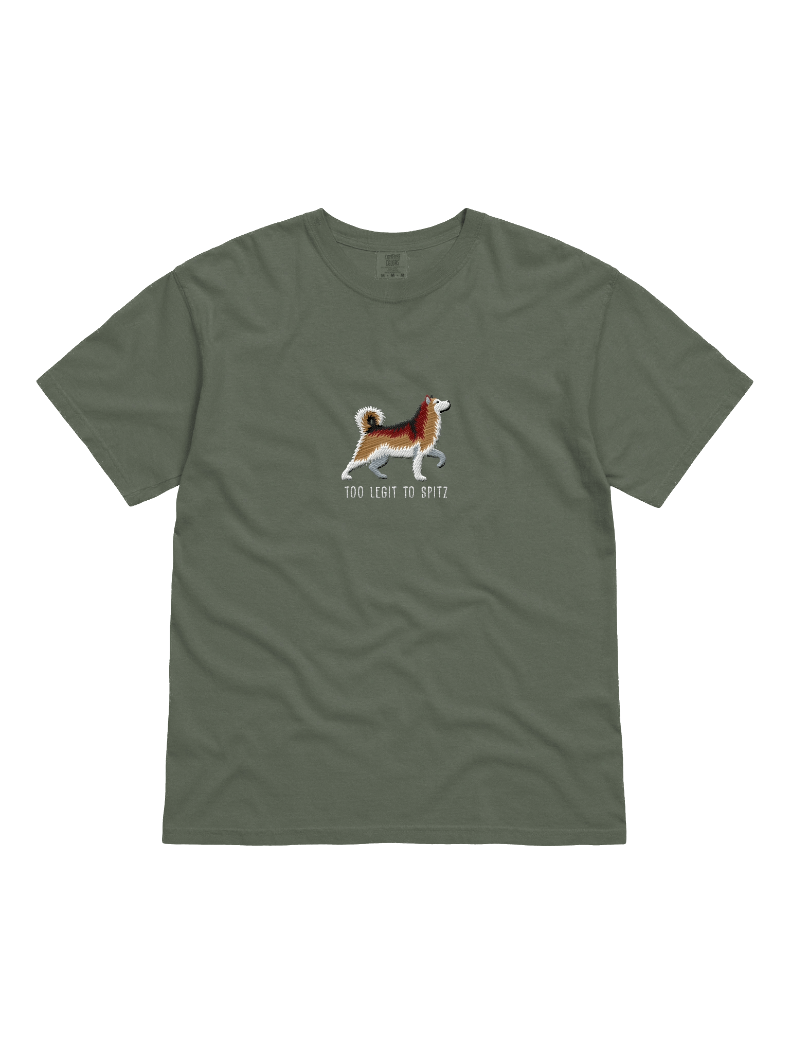 Too Legit to Spitz T-Shirt(Embroidered) of an Alaskan Malamute(Sable) product image (21)