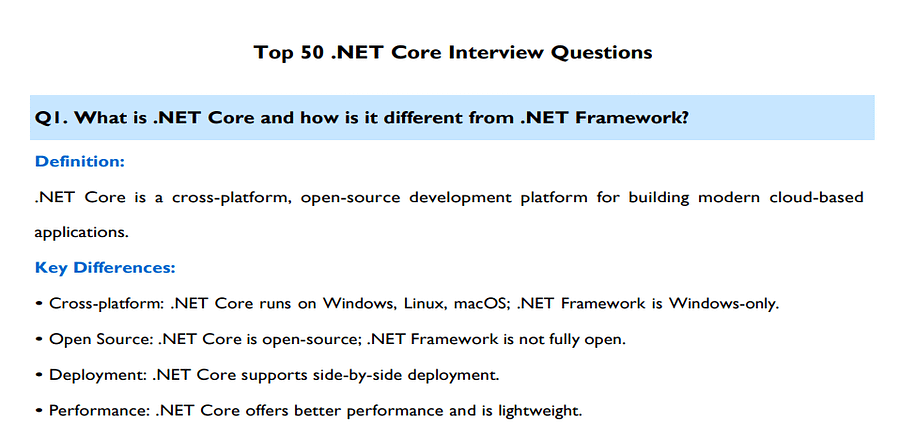 .NET Interview Mastery Bundle — MVC, Core, C# (Real Questions + Code) product image (2)