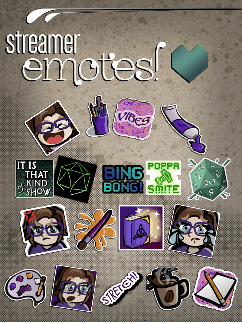 streamer emotes bundle || emmy's art stuff