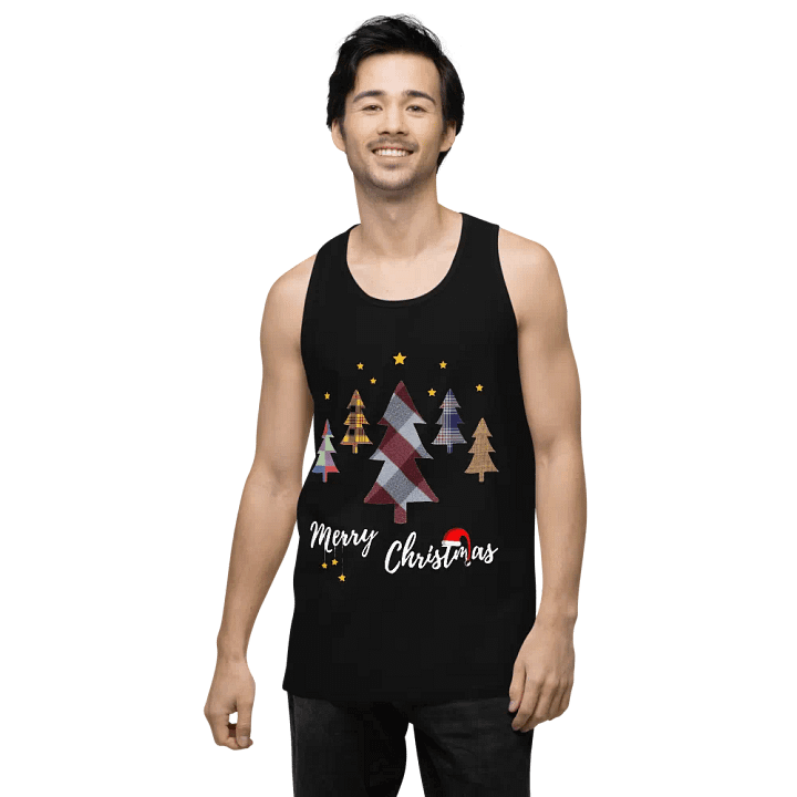 Happy Holidays in Christmas Men's Premium Tank Top product image (2)