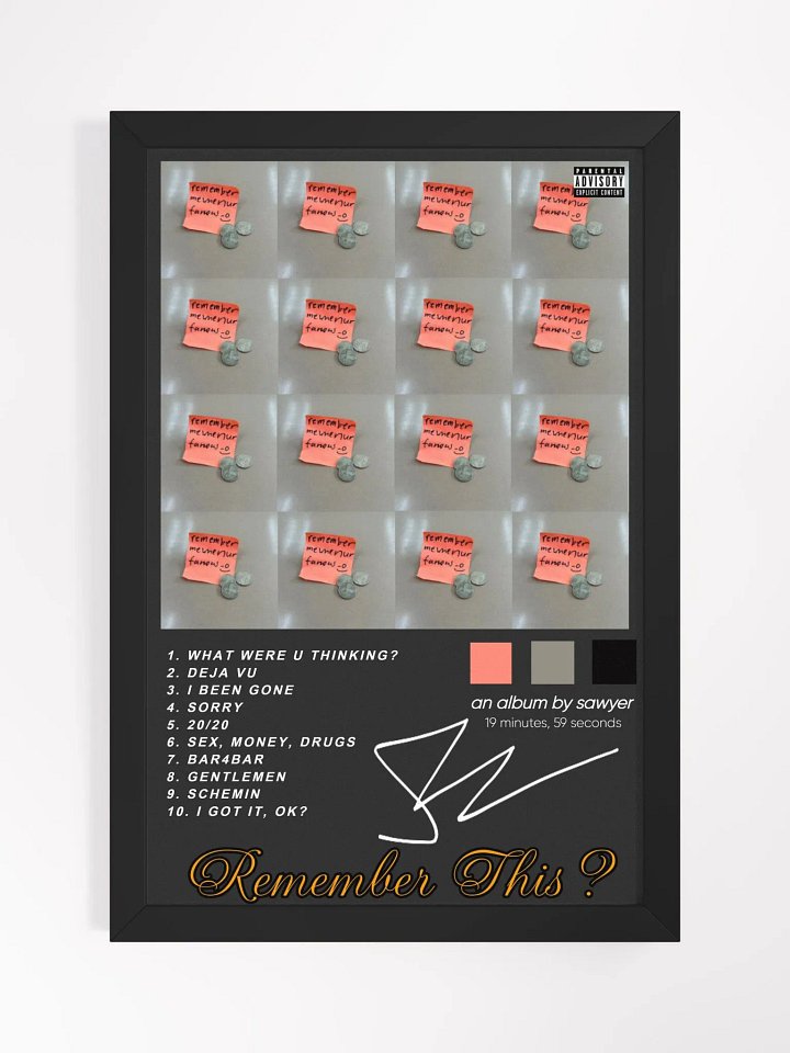 "remember this?" album poster product image (2)