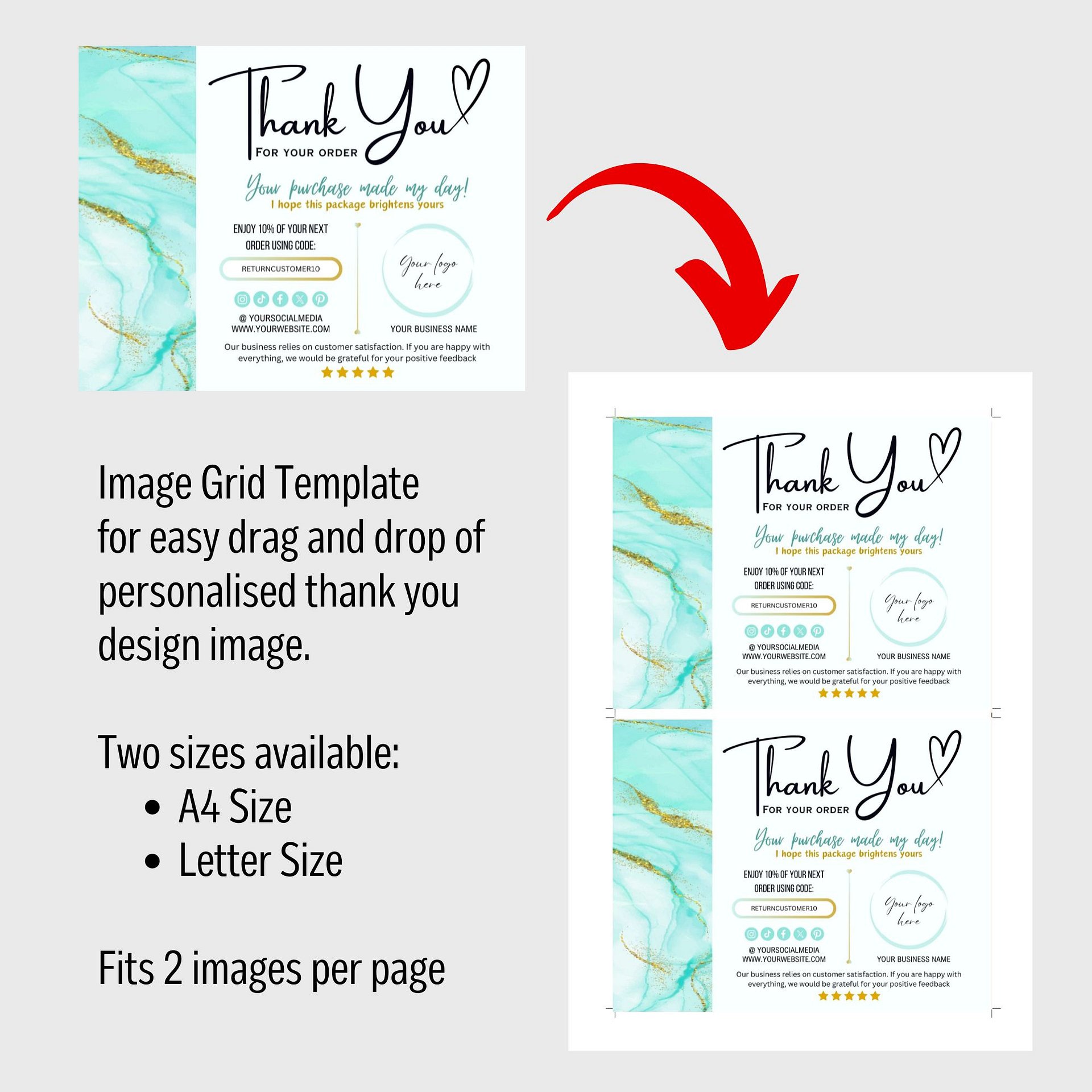 Marina - Thank You Card Template product image (8)
