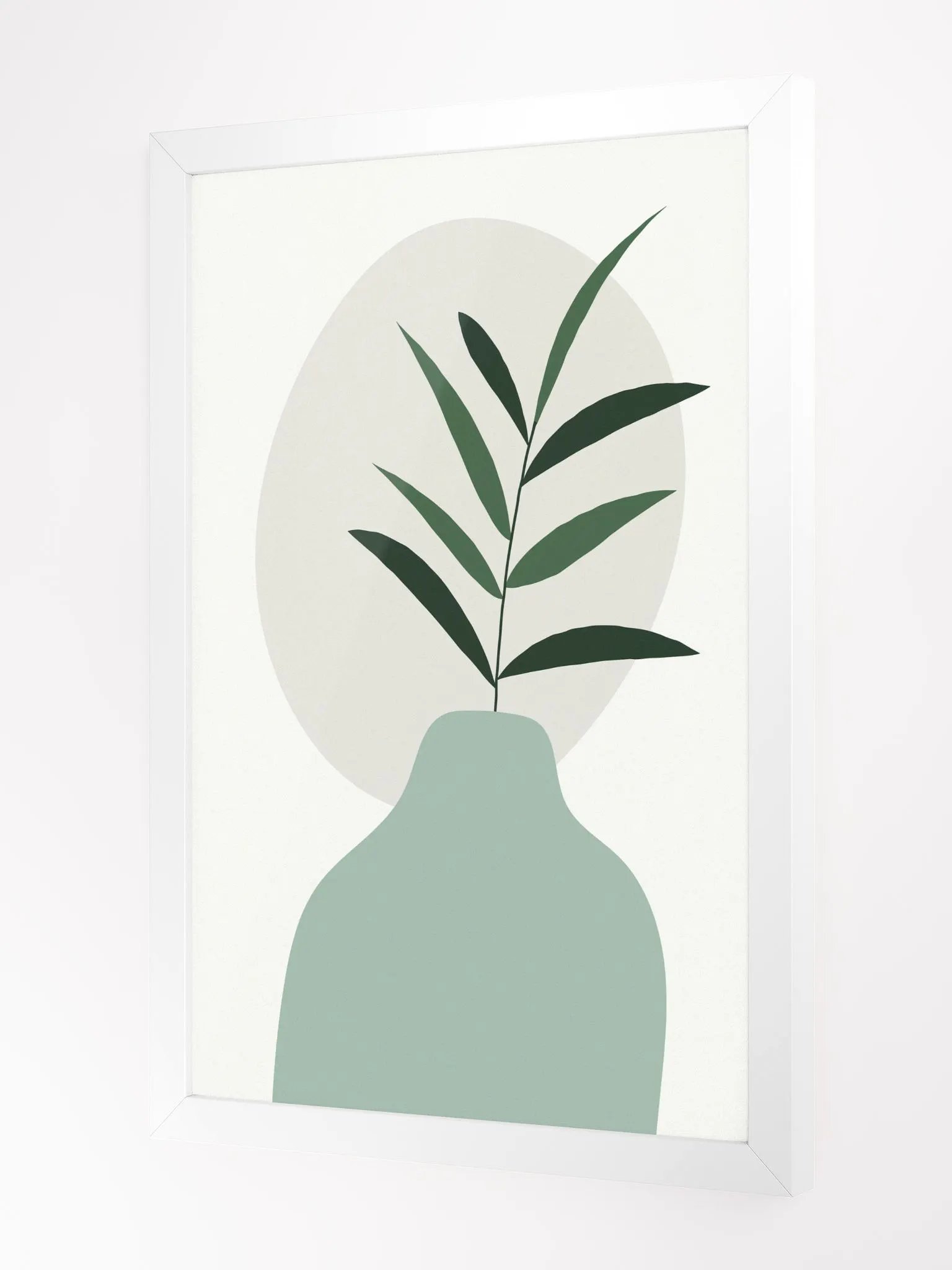 Minimalist Green Vase Matte Poster product image (8)