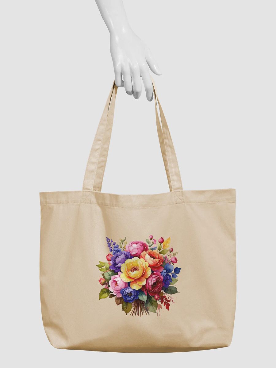Columbia Road Market Floral Eco Organic Cotton Tote Bag product image (3)