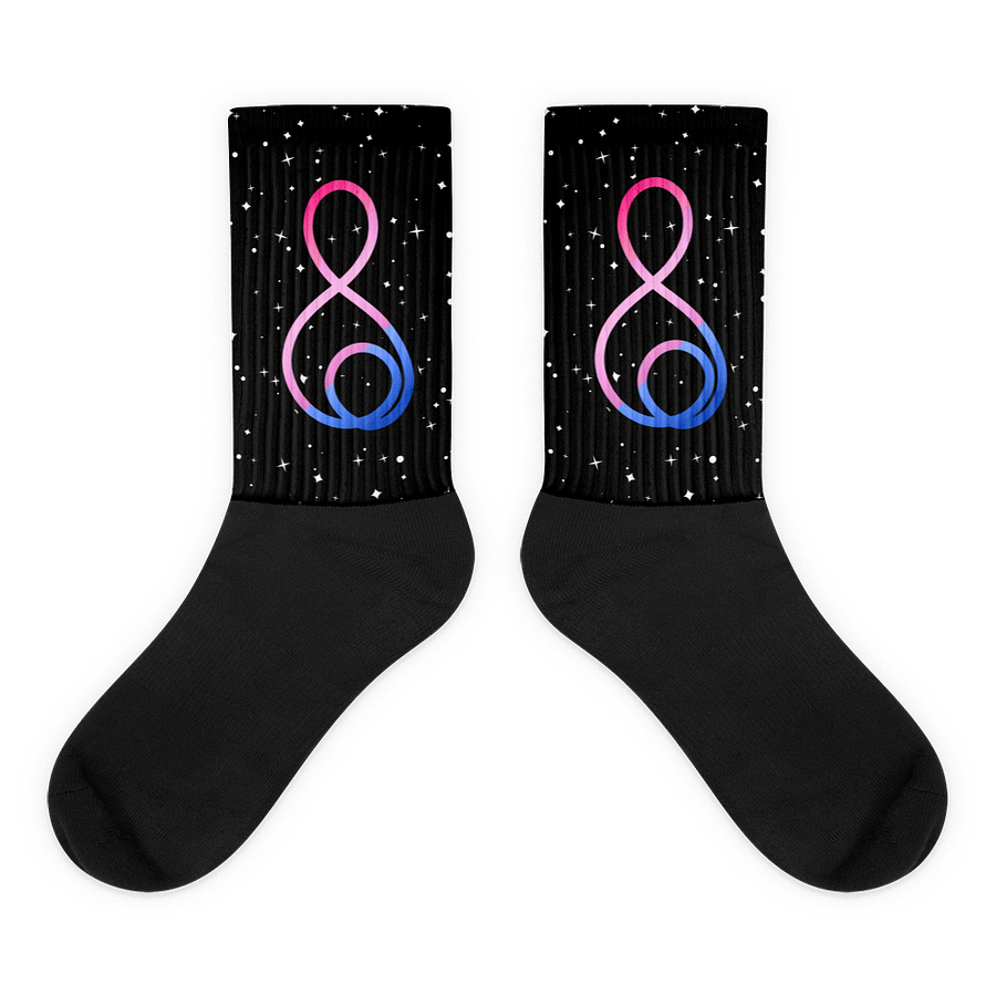 Treble Clef (Bisexual) - Black Foot Sublimated Socks product image (1)