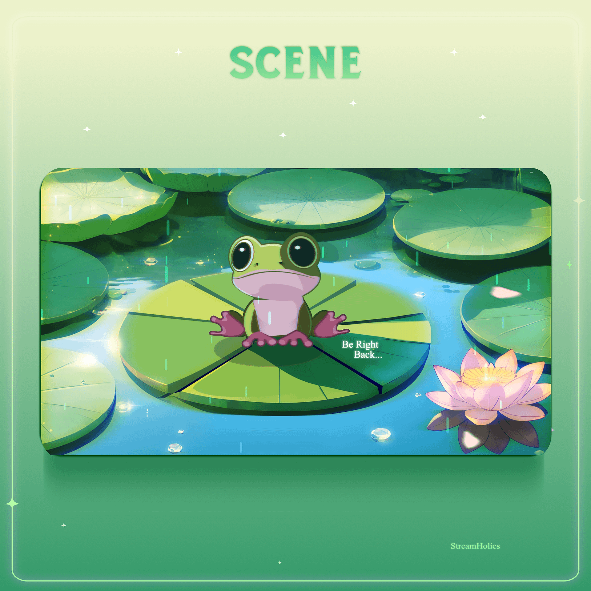 ANIMATED Scenes Overlay pack, Frog Overlay Animated, Twitch Stream Overlay, Cute green Frog Overlay, Stream Overlay Pack Animated product image (2)