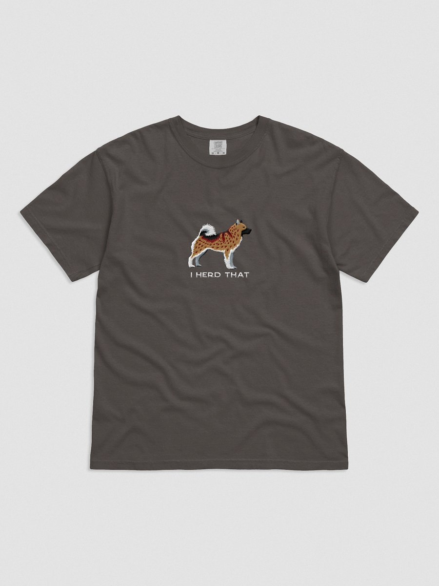 I Herd That T-Shirt(Embroidered) of a Norwegian Elkhound(Brown) product image (5)