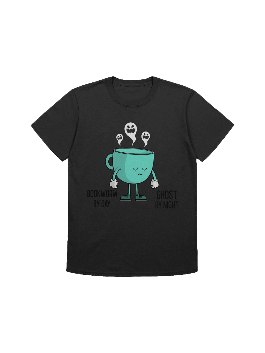 “Bookworm by Day, Ghost by Night” Cup Design T-Shirt product image (4)
