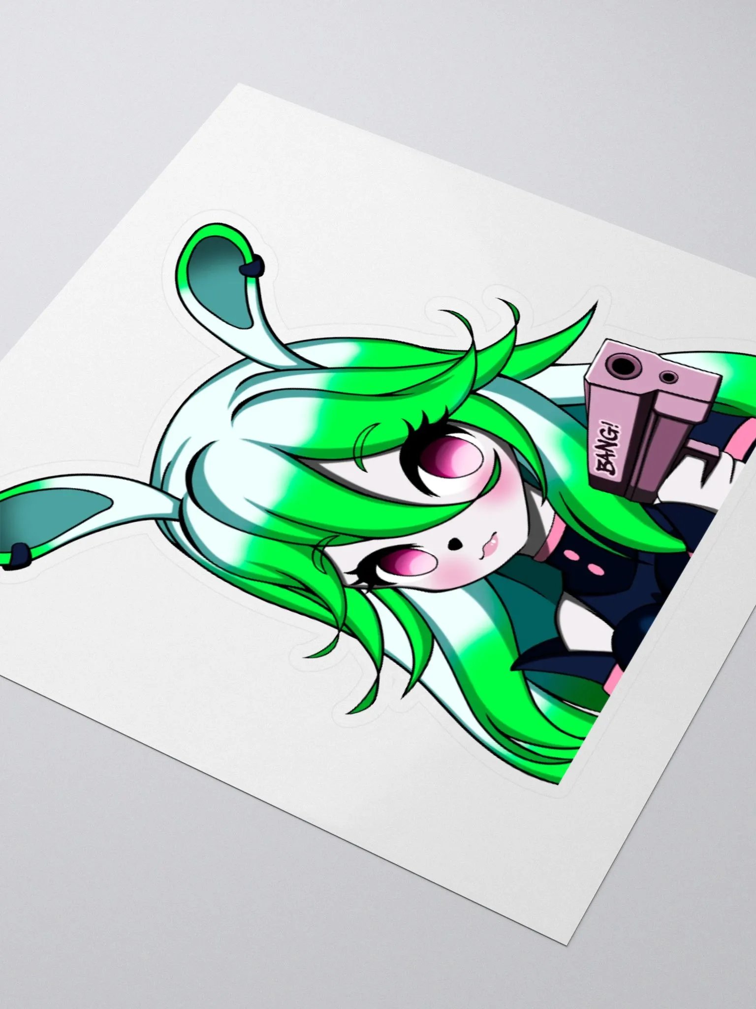 Cute Bunny Girl Kiss-Cut Stickers product image (6)