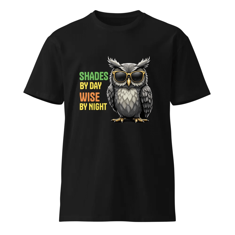 Shades By Day - Wise By Night : Owl Sunglasses T-Shirt product image (1)