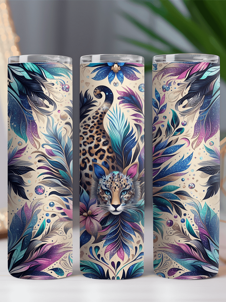 Colorful Floral Leopard Print Dreams Stainless Steel Tumbler product image (2)