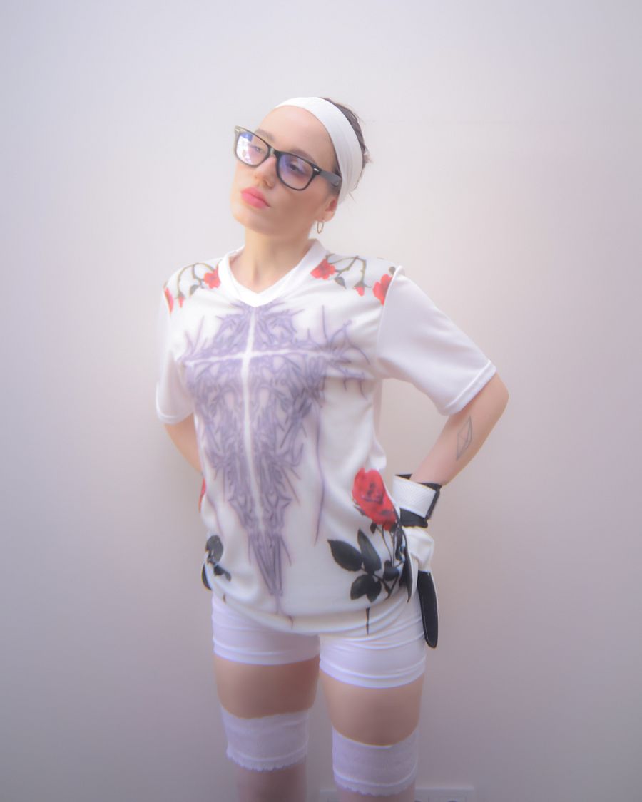 Tribal cross & roses jersey product image (5)