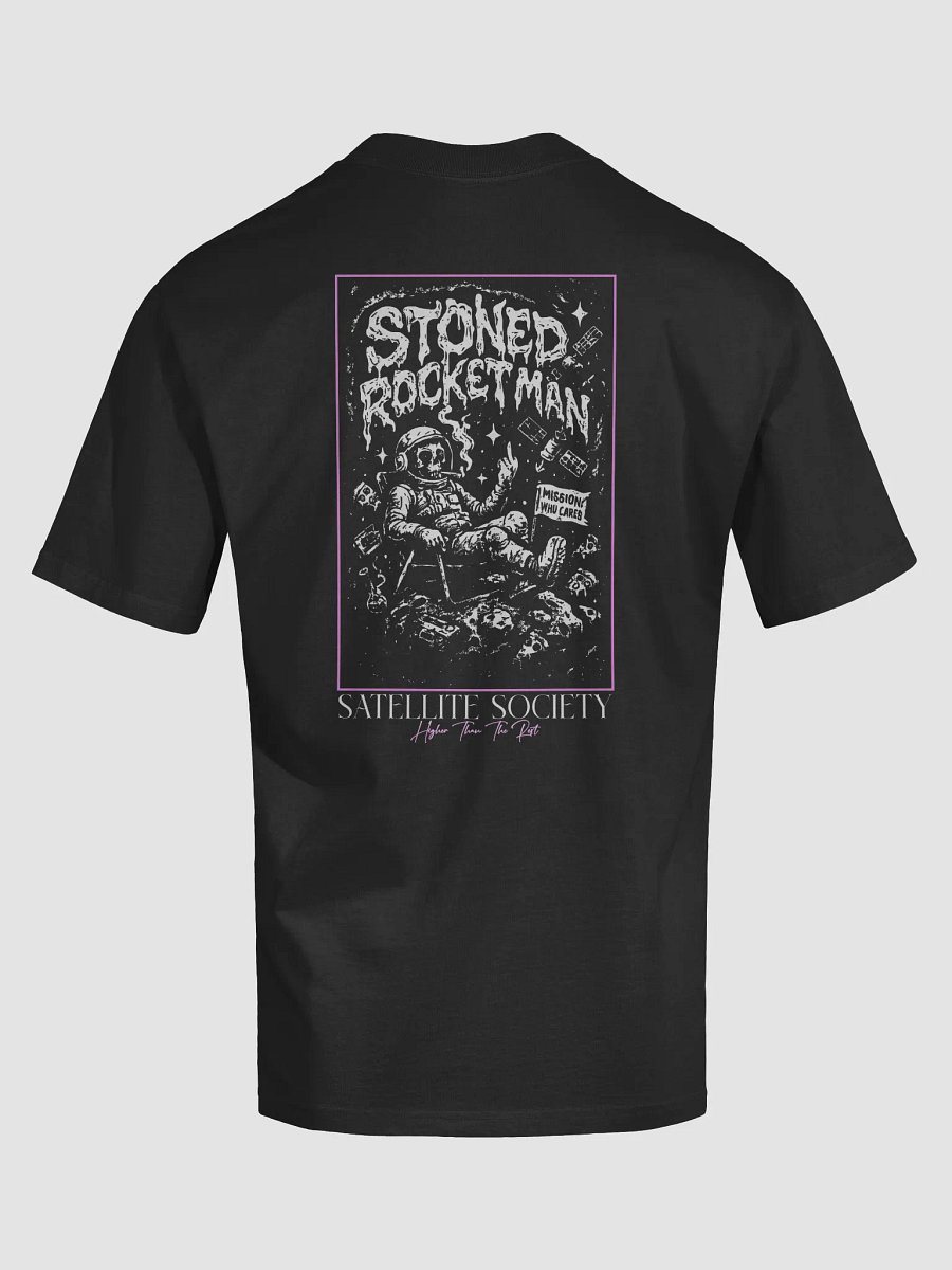 Stoned Rocketman Oversized Faded Tee (Black) product image (6)