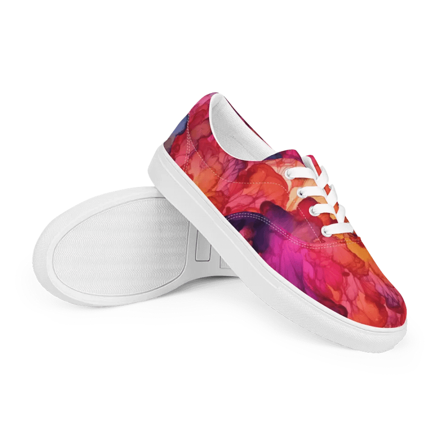 Red Jazz Lace Up Canvas Shoes product image (6)