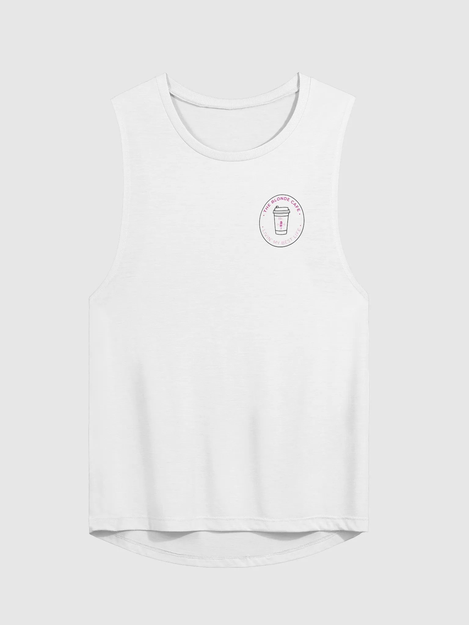 The Blonde Cafe Standard Loose Tank - Livin' My Best Life Logo product image (1)