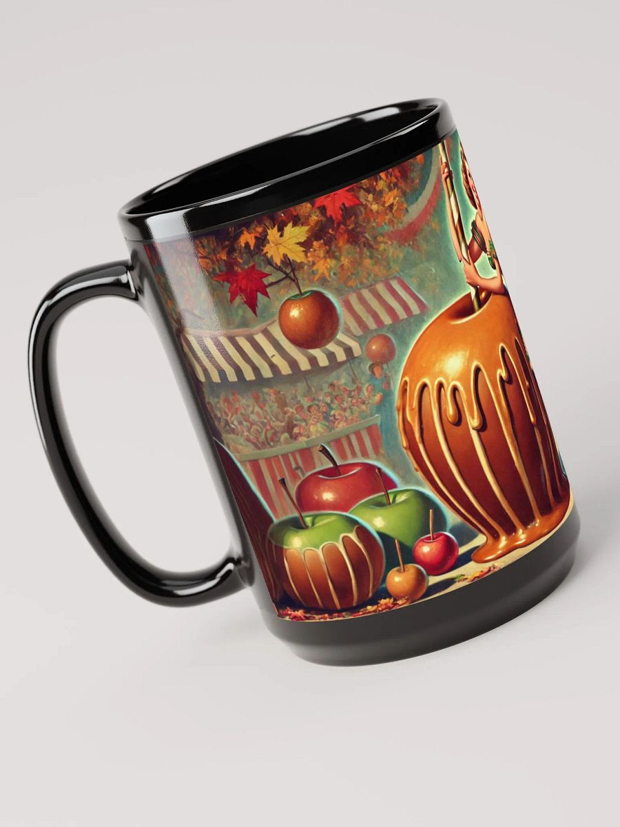 Caramel Apple Lady Coffee Cup - 15 oz Black Glossy Mug product image (4)