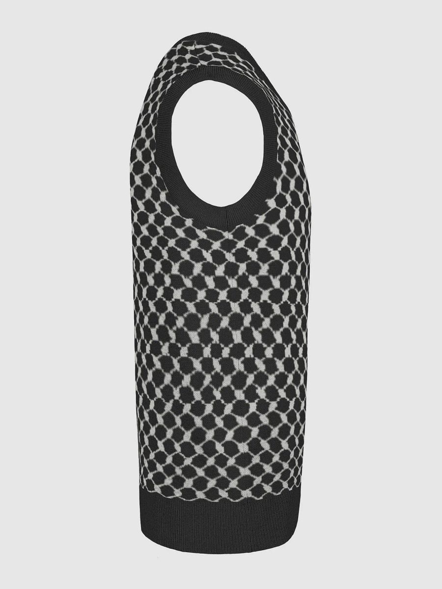 Keffiyeh Pullover Sweater Vest Black and Grey product image (5)