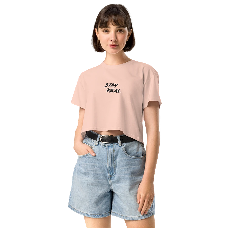 Stay REAL Embroidered Crop Top product image (13)