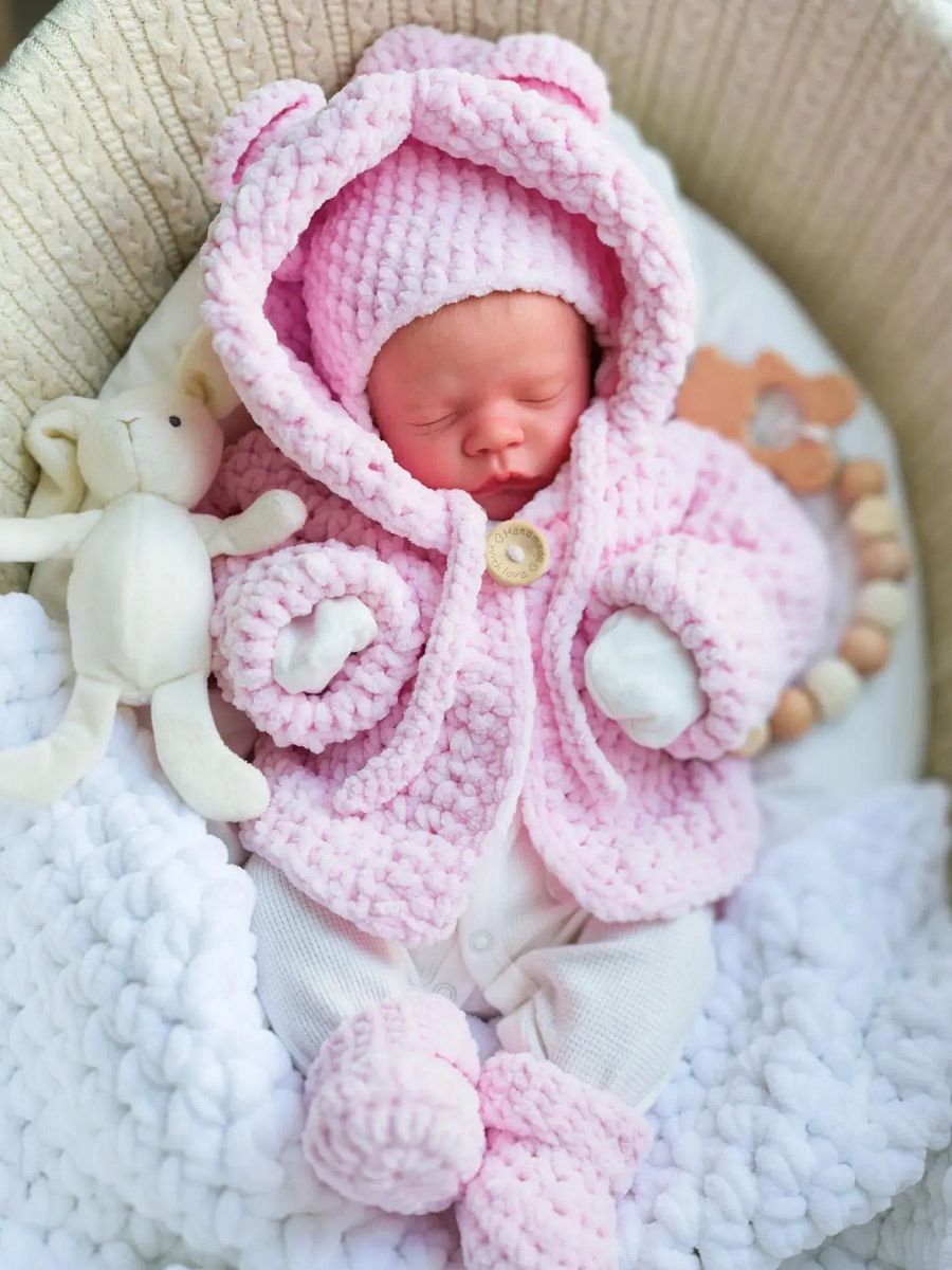 Crochet Pattern: Easy Baby Hoodie (with Bear Ears) product image (4)