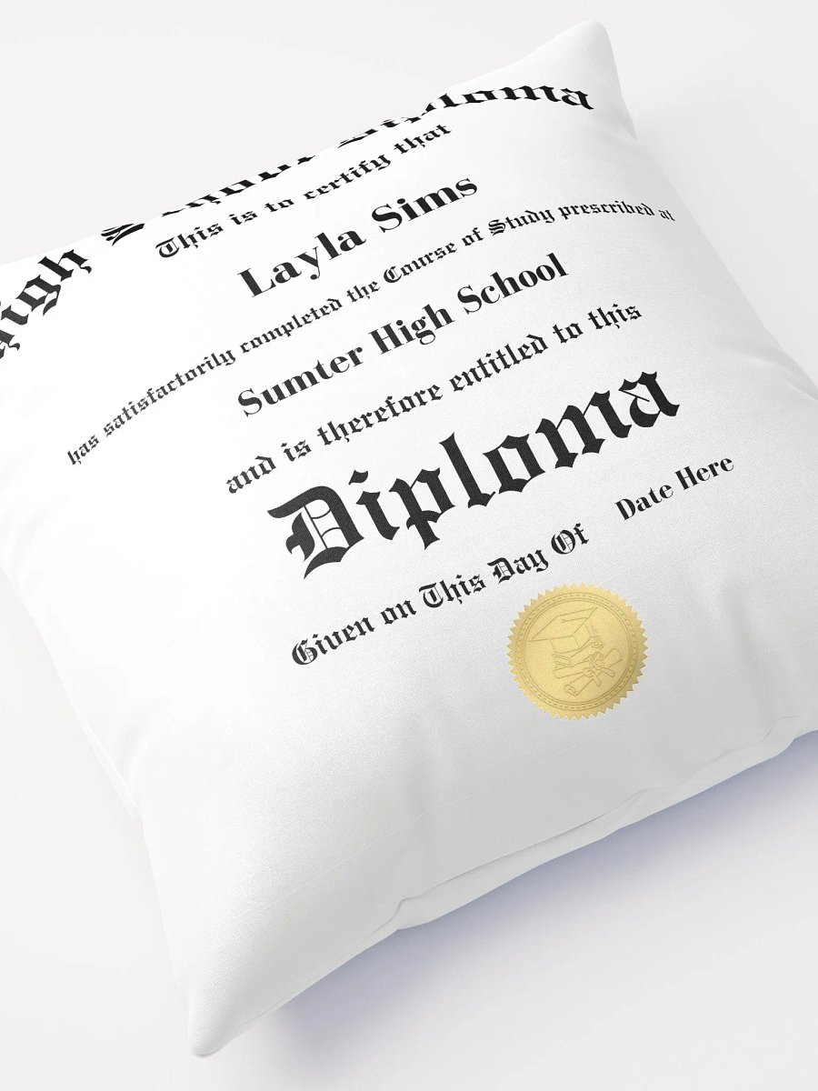 Personalize Diploma Pillow product image (8)