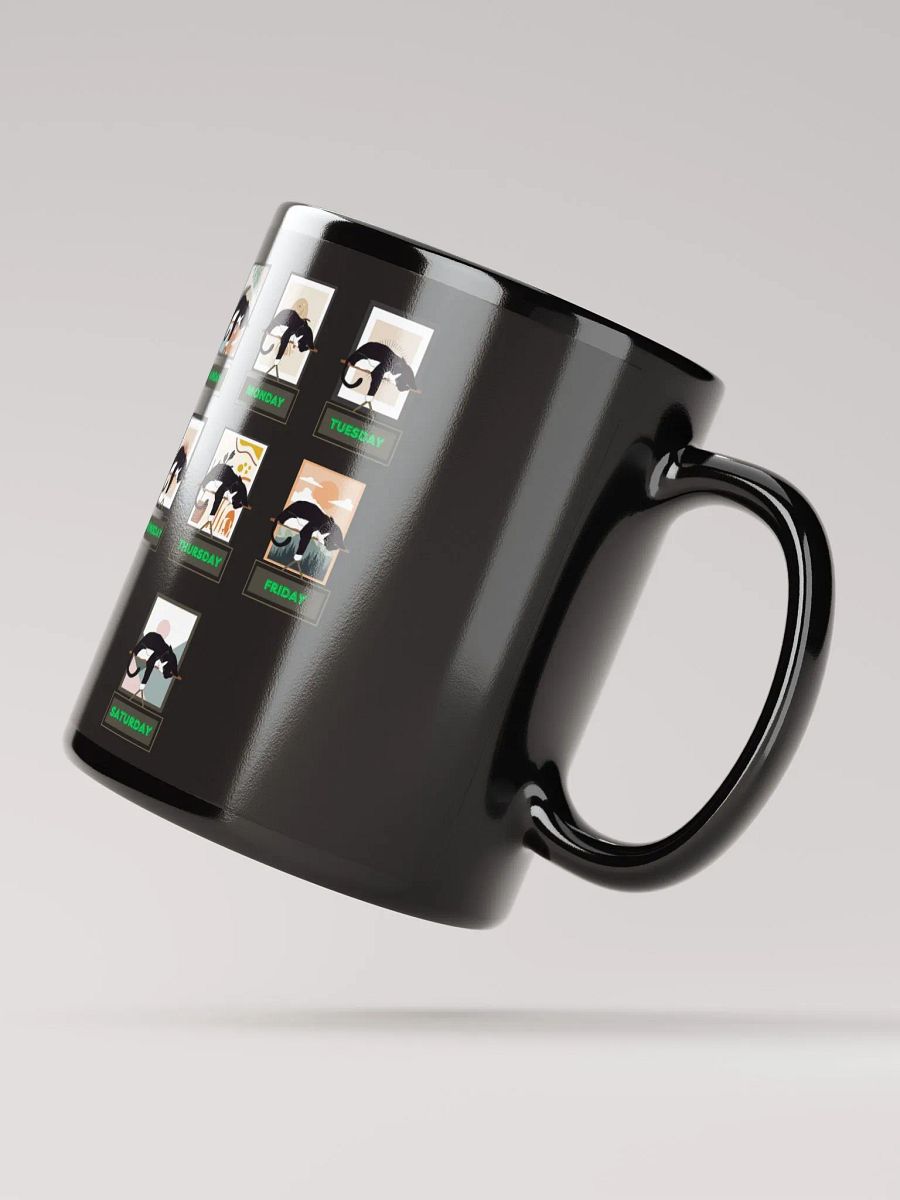 Cats Days of The Week Black Mug product image (4)