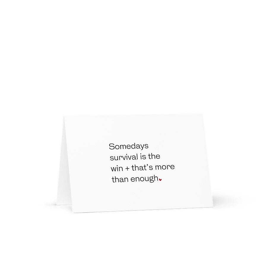 SURVIVAL IS THE WIN Notecard product image (1)