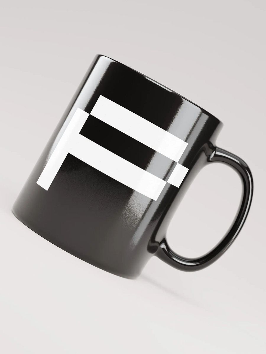 Pix Stitch 'P' Black Glossy Mug product image (4)