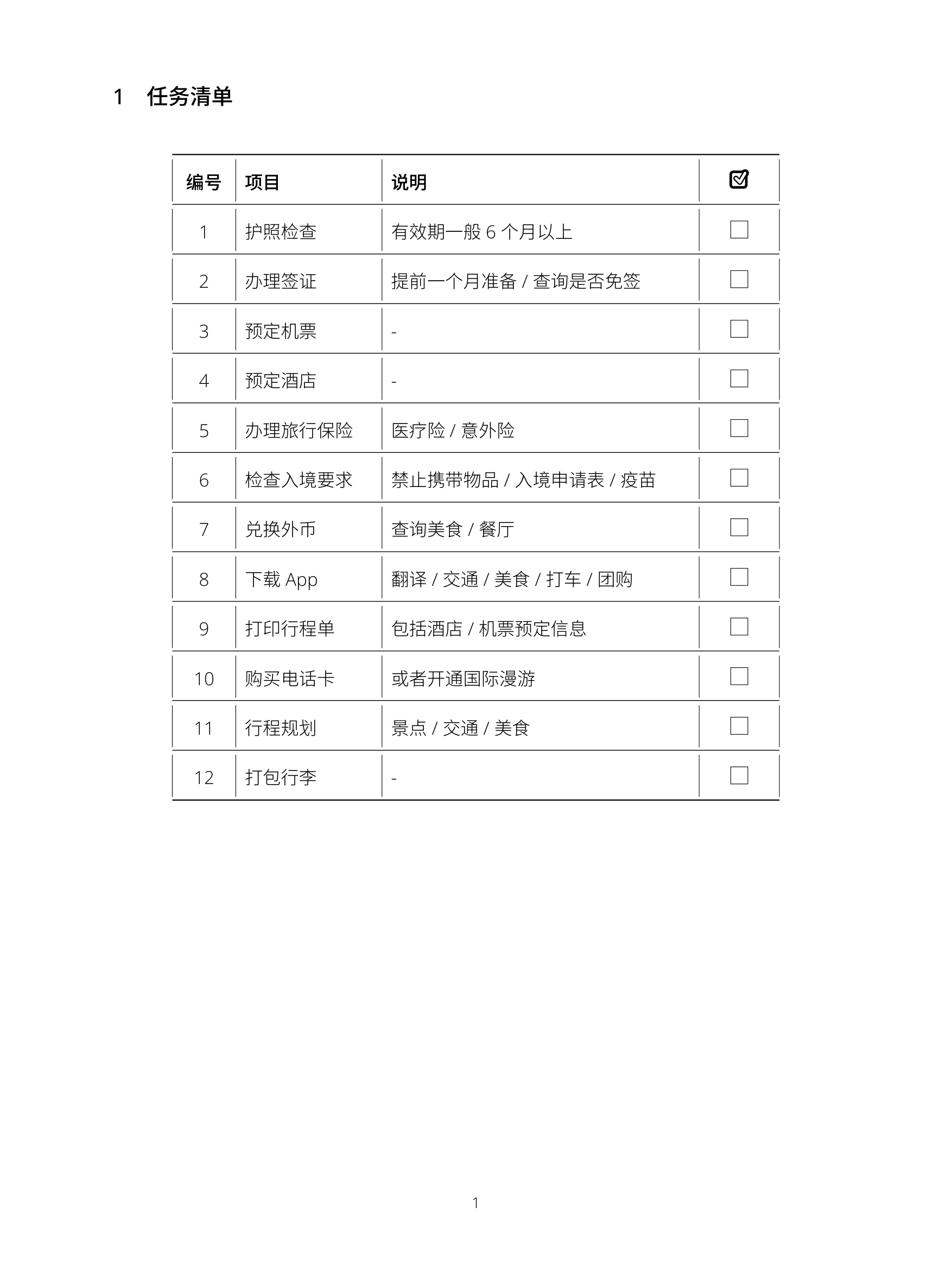 旅游出行检查单｜国际版 product image (2)
