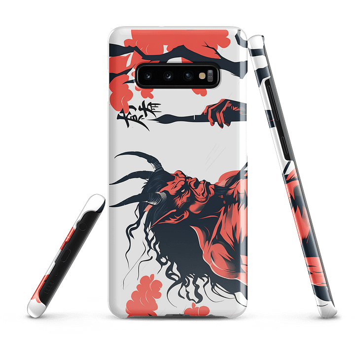 Fiery Oni Demon Art - Bold Japanese Folklore Design Of Samsung Snap Phone Case product image (3)