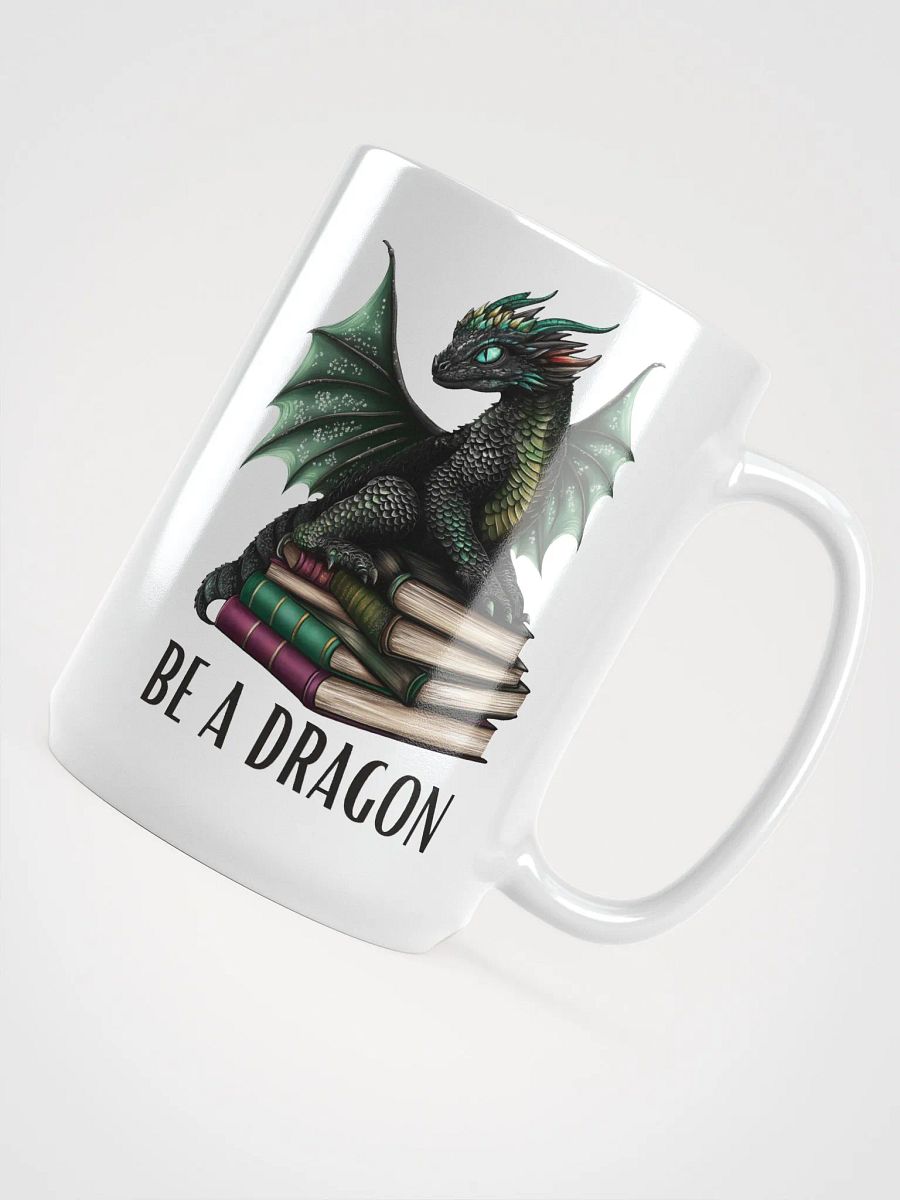 Book Dragon White Glossy Mug product image (4)