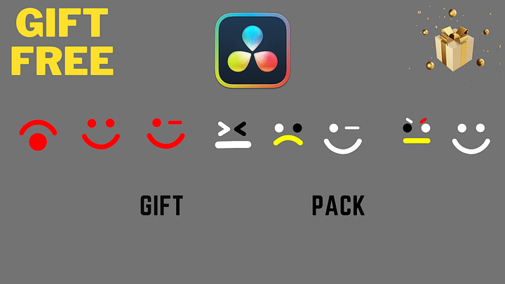 FREE!! Emojis Animation Gift Pack for Davinci Resolve | drfx file product image (1)