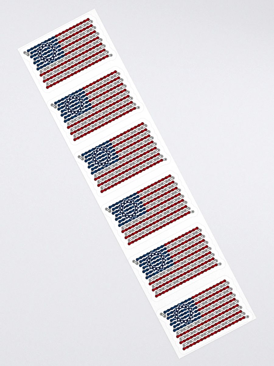 USA Betsy Ross Bike Chain Flag Sticker 6 Pack product image (1)