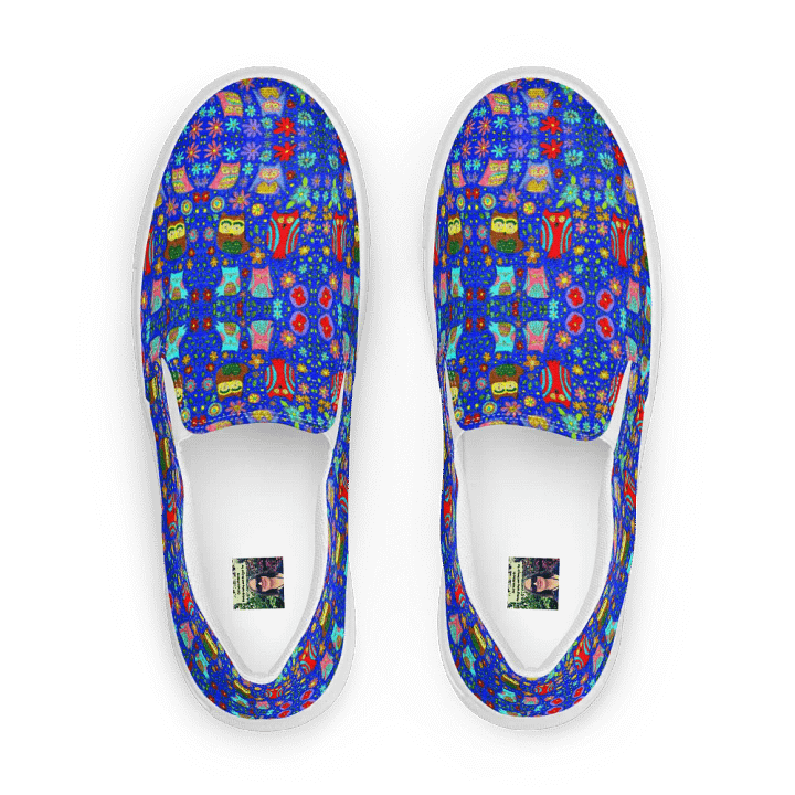 Colourful Owls Kaleidoscope Men's Canvas Shoes product image (1)