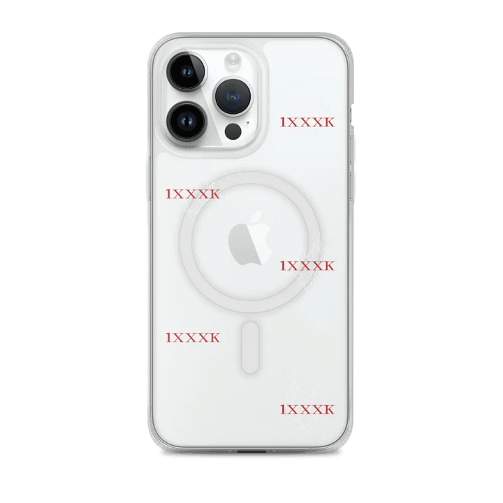Fiery White Heart Clear Phone Case product image (2)