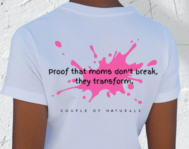 Empowering Postpartum T-Shirt, Gift for New Moms, Celebrate Motherhood, Pink Splash product image (2)