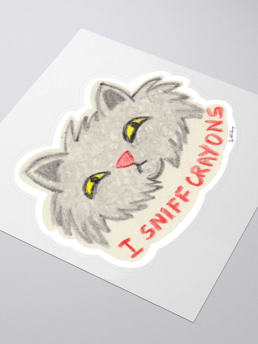 I Sniff Crayons Kiss Cut Sticker by Squibble Design product image (5)
