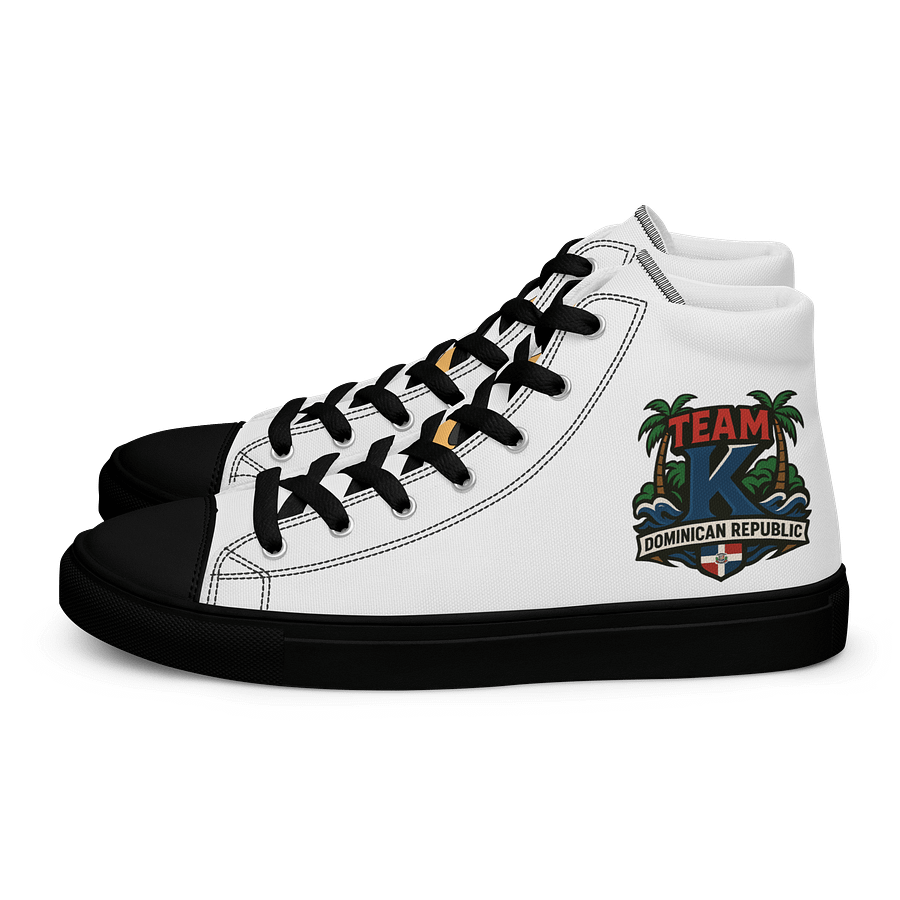 TEAM K Dominican Republic Women's High Top Canvas Shoes product image (1)