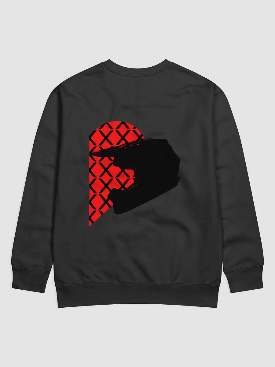 Valentine Matching Off-Road Helmet Heart Crewneck (Black-Right) product image (2)