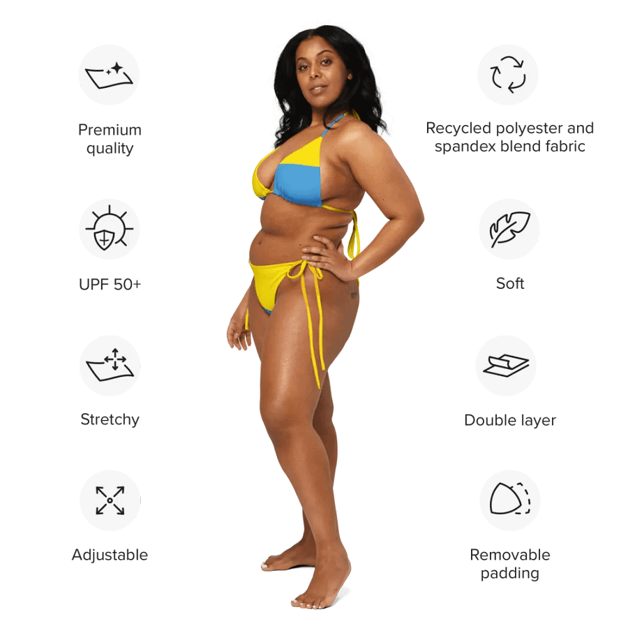 Bikini in yellow and blue with SurfStar logo product image (4)